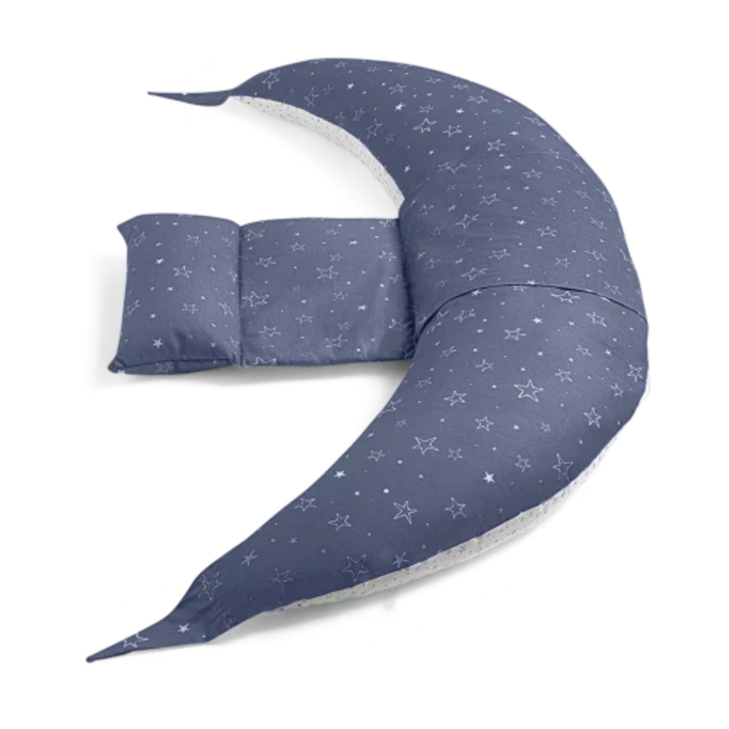 Cuscino Gravidanza e Allattamento 12 in 1 - Dreamwizard 7100 Blu Stelle Nuvita