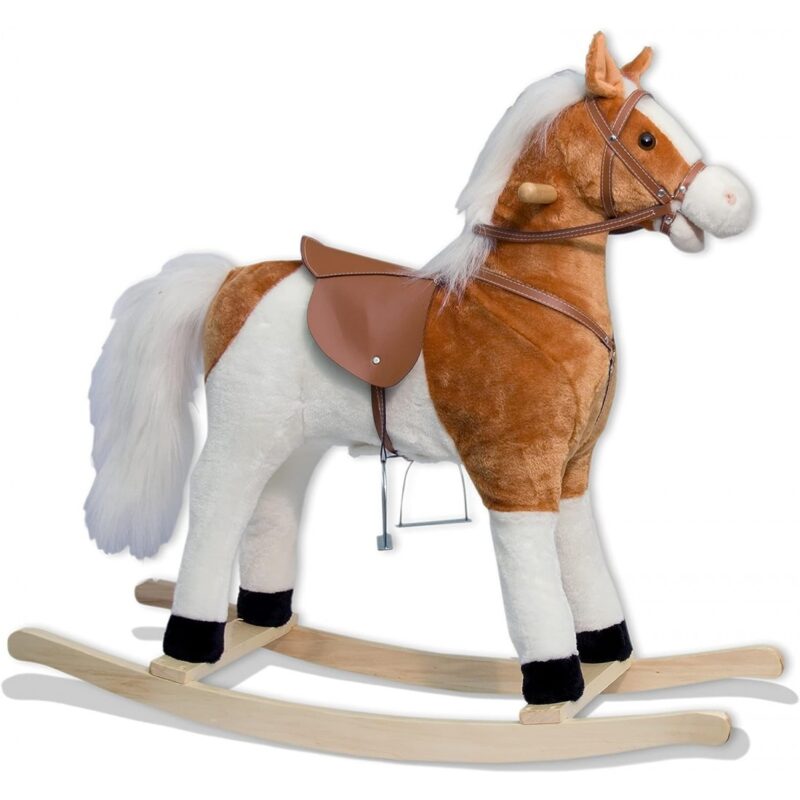 Cavallo a Dondolo in Peluche con Suoni