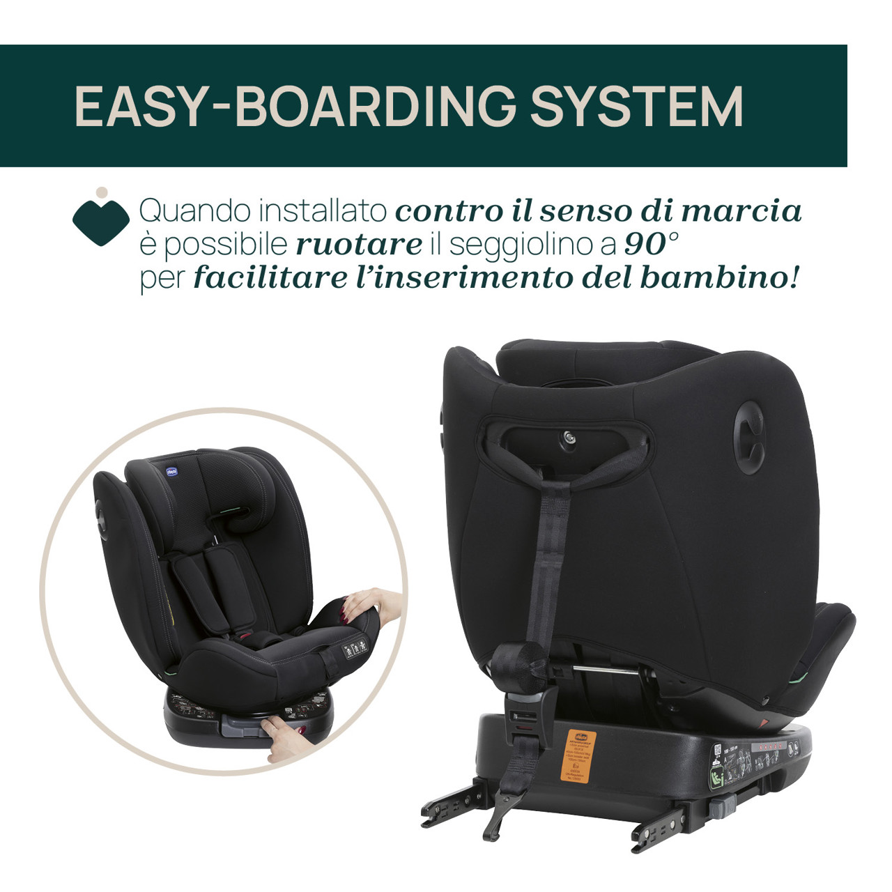 Seggiolino Auto Unico Evo i-Size Black (40-150 cm) Chicco - immagine 5