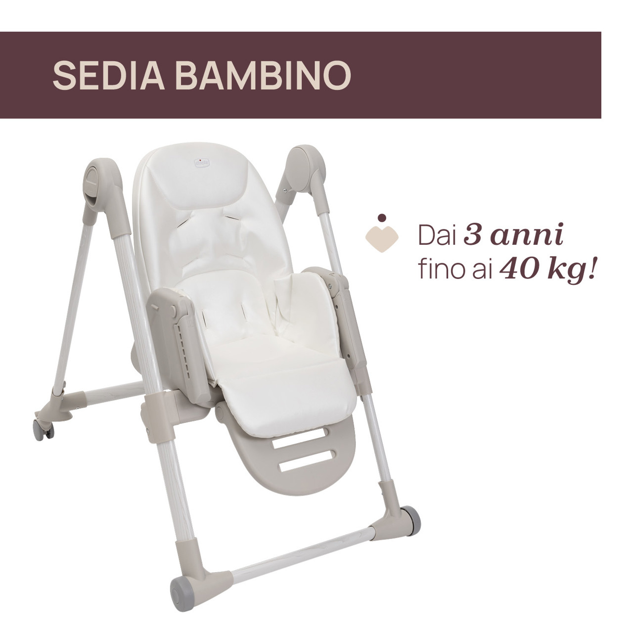 Seggiolone Pappa Polly Armonia Chicco Motherpearl - immagine 7