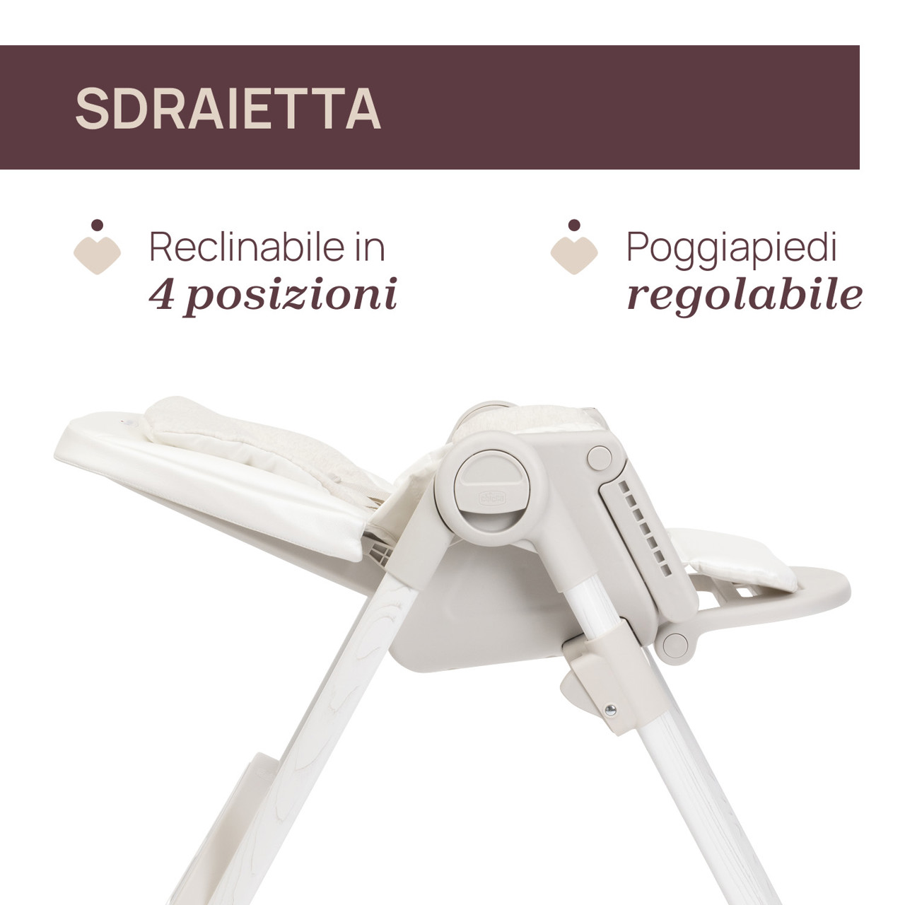 Seggiolone Pappa Polly Armonia Chicco Motherpearl - immagine 9