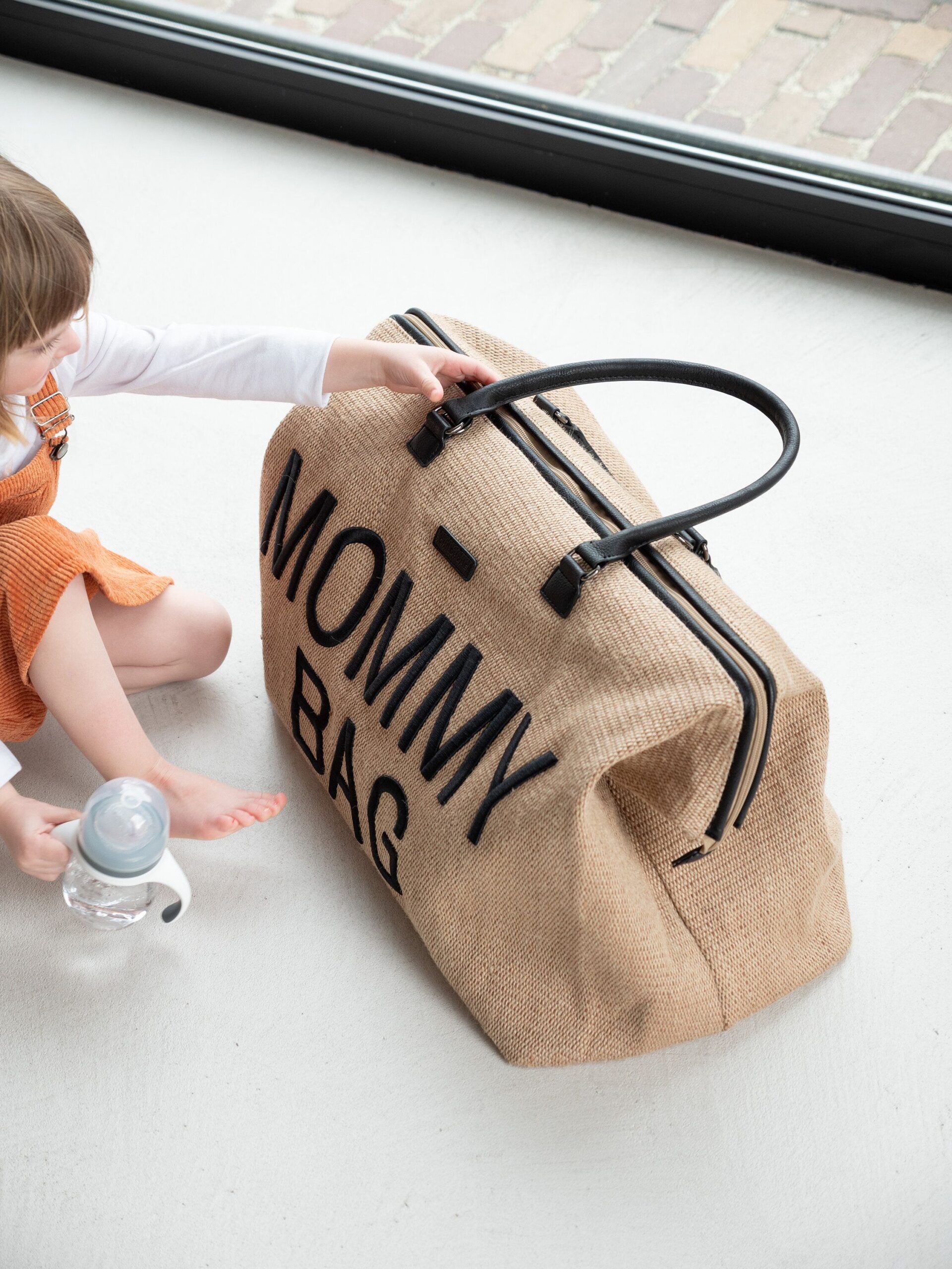 Borsa Fasciatoio per la Mamma Mommy Bag Raffia Childhome - immagine 10