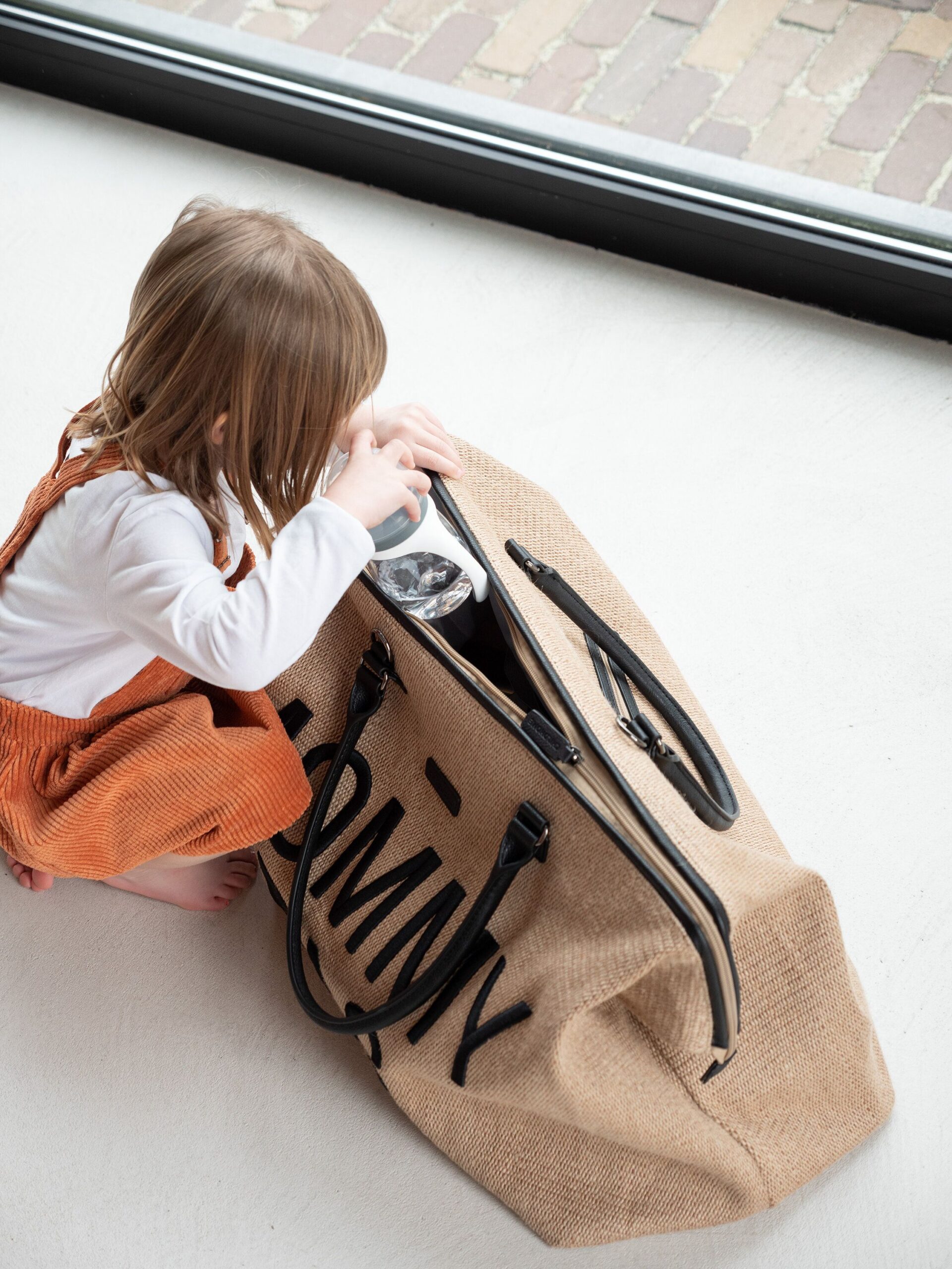 Borsa Fasciatoio per la Mamma Mommy Bag Raffia Childhome - immagine 11
